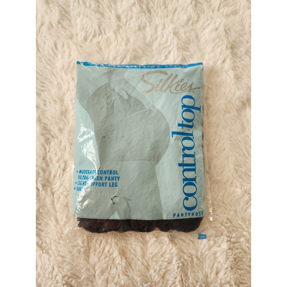 Vintage 2003 Silkies Control Top Pantyhose‎ XX-Large X-Queen Sheer Navy Blue USA
